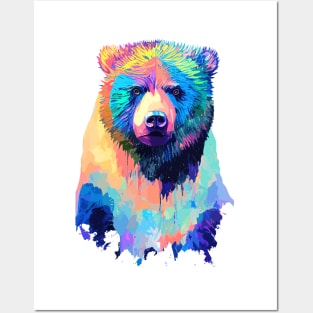 Bear Grizzly Wild Nature Animal Colors Posters and Art